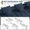 Whisen Modern Oversized Modular Sectional Sofa with 2 Ottoman, 2 Seat Sparkling Chenille Fabric and 4 Pillows, 4-Piece DIY Combination - 3 of 4
