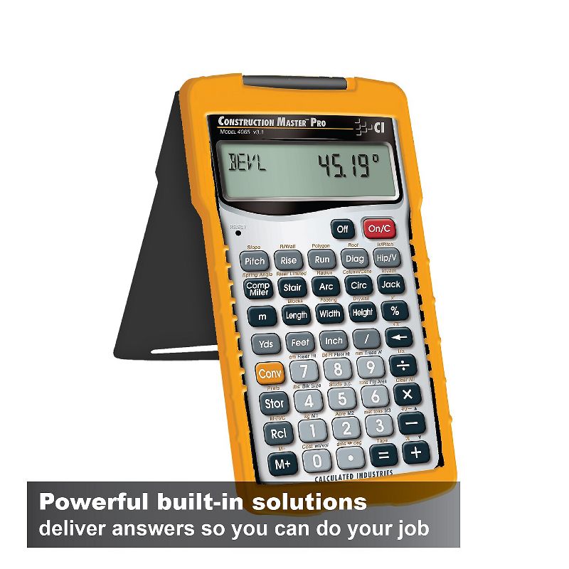 Calculated Industries Construction Master Pro III Series 4065 11-Digit Construction Calculator, 3 of 9