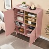 VYNXARIA Chic Multifunctional Storage Cabinet with Leather Handles - 4 of 4
