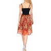 LA LEELA Women's House Daily Routine Evening Wear Sleeveless Backless Elastic Tube Top Mini Evening Casual Dress One Size Multicolored, Floral - 3 of 3