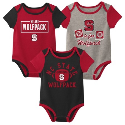 NCAA NC State Wolfpack Baby Boys' Short Sleeve 3pc Bodysuit Set - 3-6M