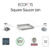 Ecopots Square Plastic Modern In/Outdoor Planter Flower Pot Saucer - 2 of 4