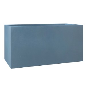 LeisureMod Rectangular Planter in Fiberstone with Drainage Holes for Indoor and Outdoor Home Bloom Collection - 1 of 4