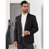 Clearlove Men's Peak Lapel Single Button Tuxedo Jacket Contrast Pocket Formal Party Prom Wedding Blazer - 4 of 4