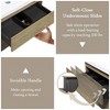 35.4" Wall-Mounted Bathroom Vanity with White Resin Sink, Soft-Close Doors & Open Back Design – Modern Floating Timber Cabinet - 4 of 4