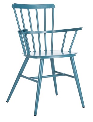 Clifton Matte Navy Blue Transitional Aluminum Arm Chair