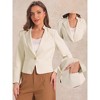 Allegra K Women's Business Long Sleeve Stand Collar Blazer - 2 of 4