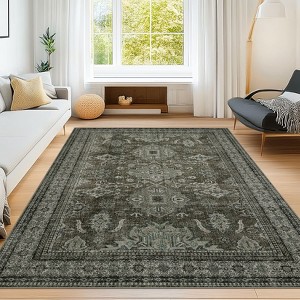 Area Rug for Living Room, Vintage Medallion Rugs, Traditional Washable Rugs for Bedroom, Non-Slip Stain Resistant Low-Pile - 1 of 4