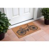 HomeRoots 24" X 36" Brown and Black Coir Bicycle Outdoor Door Mat - 2 of 4