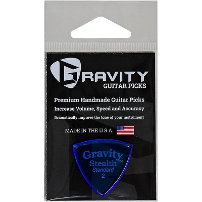 GRAVITY PICKS Stealth Standard Polished Blue Guitar Picks 2.0 mm