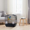 Metal Bird Cage Carrier with Removable Bowls ¨C Portable Travel Home for Birds, Durable and Easy-Clean - 3 of 4