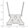 Black Bow Jewelry 14k White Gold Minnesota Golden Gophers NCAA Necklace 18 Inch - 2 of 4