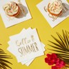 Blue Panda 50-Pack Hello Summer Disposable Cocktail Paper Napkins with Pineapple Gold Foil Party Supplies - 2 of 4