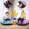 Costway 12V Electric 360° Spin Car Toy Ride on Bumper Car for Toddlers with Remote Control Light Blue/Pink/Red/Purple - 4 of 4