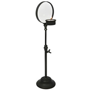 Slickblue Adjustable Iron Candle Holder with Magnifier, 13"–17" Tall, Black Finish for Tabletop or Mantel - 1 of 3