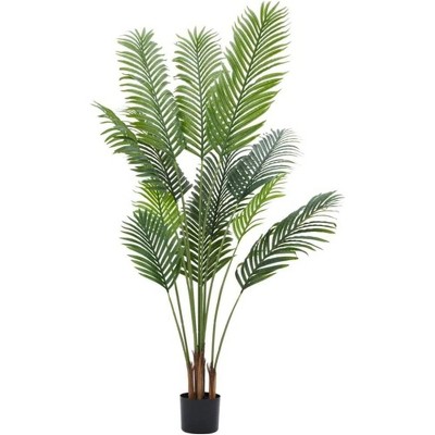 Set of 2 Artificial Palm Tree 5ft Tropical Palm Tree,12 Detachable Trunks Faux Tree Perfect Faux Plants for Office Living Room Floor Porch Decor