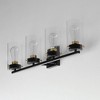 Maxim Lighting Pinn 4 - Light Vanity in  Black/Satin Brass - 3 of 4