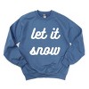 Simply Sage Market Let It Snow Bold Cursive Sweatshirt - L - Slate - 2 of 4