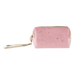 Unique Bargains Women Portable Stars Makeup Bag Pink 1 Pc - 1 of 3