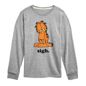 Boys' - Garfield - Sigh Long Sleeve Graphic T-Shirt - 1 of 4