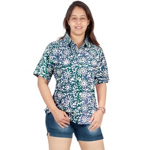 HAPPY BAY Button Down Shirt for Women Casual Summer Beach Party Blouses Button Up Short Sleeve Vacation Dress Tops Tee Shirts - 1 of 4