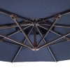 12' x 12' Double Top Round Luxury Patio Aluminum Cantilever Umbrella Navy - Crestlive Products: Weatherproof, UV & Rust-Resistant - 4 of 4