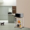 LunaLulinlk 3-Tier Kitchen Utility Microwave Oven Stand Storage Cart Workstation Shelf - 2 of 4