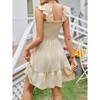 Clearlove Womens Dress Summer Sleeveless Smocked Square Neck Backless Ruffle Midi Dress - 3 of 4