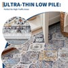 Washable Area Rug, Non-Slip Indoor Rugs for Living Room, Low Pile Stain-Resistant Oriental Accent Throw Carpet for Bedroom, Office, Blue Black - 2 of 4