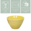 Elanze Designs Dimpled Ceramic 5.5 inch Contemporary Serving Bowls Set of 4, Yellow - 2 of 4