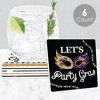 Big Dot of Happiness Mardi Gras - Funny Masquerade Party Decorations - Drink Coasters - Set of 6 - 2 of 4