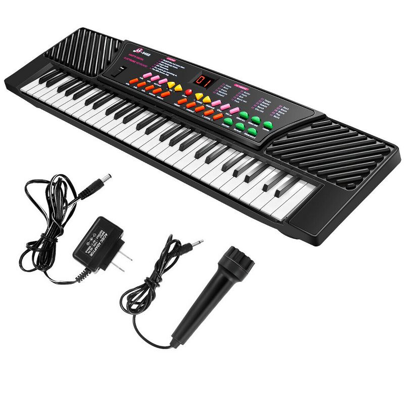Costway 54 Keys  Electronic Music Keyboard Kid Piano Organ W/Mic & Adapter, 1 of 10
