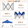 10 x 10Ft Pop Up Canopy Tent Easy Setup Outdoor Shade Instant Portable Sun Shelter Canopy Tent for Parties Camping Beach - 2 of 4