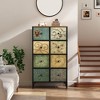 ZACHVO 8-Drawer Baroque florals Fabric Dresser – 2-Column, 4-Tier Large Capacity with Wooden Top - 2 of 4