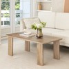 MH London Granite Modern Rectangle Solid Wood Coffee Table for Drawing Room - 2 of 4