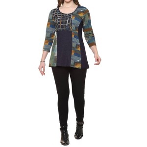 Women's Seema Cutwork Tunic Shirt - Parsley & Sage - 1 of 2