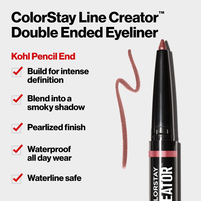 Revlon ColorStay Line Creator Double Ended Waterproof Eyeliner - 0.004oz, 5 of 10