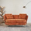 TiramisuBest Polyester fiber Loveseat Sofa Chair Upholstered Couch with Golden Metal Legs Club Two-Seat Sofa for Living Reading Room Bedroom - 2 of 4