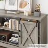 Farmhouse Tv Stand for 65 Inches TVs, Entertainment Center with Storage and Sliding Barn Doors, Adjustable Shelf TV Console Table for Living Room - 4 of 4