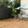 Lirago Metal Outdoor Privacy Screen Freestanding Patio Decorative Screens-72"x47" Black - 1 pice - 2 of 4