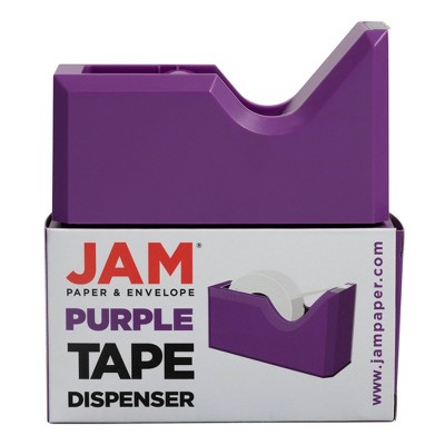 Purple Heavy-Duty Plastic Desk Tape Dispenser