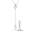 EVERLY JEWELRY  |   Sterling Silver 1/5 CT TGW White Topaz & 8 - 8.5 MM Cultured Freshwater  Pearl Necklace With Chain - 3 of 4