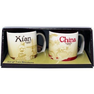 Starbucks Global Icon Series Xi'An and China Demitasse Mugs, 3 Oz (Set of 2)