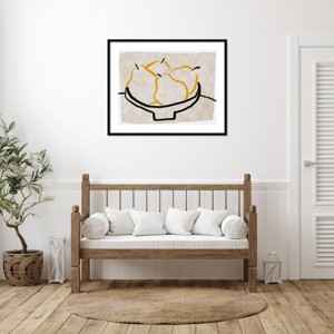 Amanti Art Line art pear by Little Dean Wood Framed Wall Art Print - 1 of 4