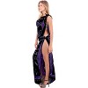 LA LEELA Women's Sarong Wrap Swimwear Cover up Wraps One Size Violet Palm Tree - 3 of 3