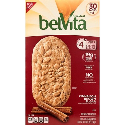Belvita Biscuits, Cinnamon Brown Sugar - 30 Count (Pack of 4)