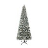 Home Imports Emporium Salzburg Frosted Slim Pre-Lit Artificial Christmas Prelit Tree, Green - 2 of 4