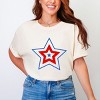 Simply Sage Market Women's Patriotic Three Star Short Sleeve Garment Dyed Tee - 2 of 4