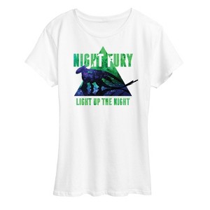 Women's - How to Train Your Dragon - Night Fury Light Up The Night Short Sleeve Graphic T-Shirt - 1 of 4