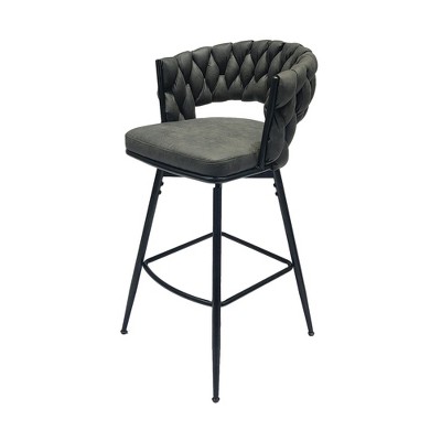 NicBex Set of 2 Bar Stools for Kitchen Island,Technical Leather Counter Bar Stools with Black Legs,Bar Chairs for Dining Rooms,Kitchens Islands